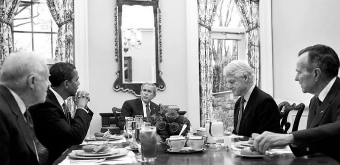 January 2009 Luncheon: Jimmy Carter, Barack Obama, George W.Bush, Bill Clinton, George H.W.Bush