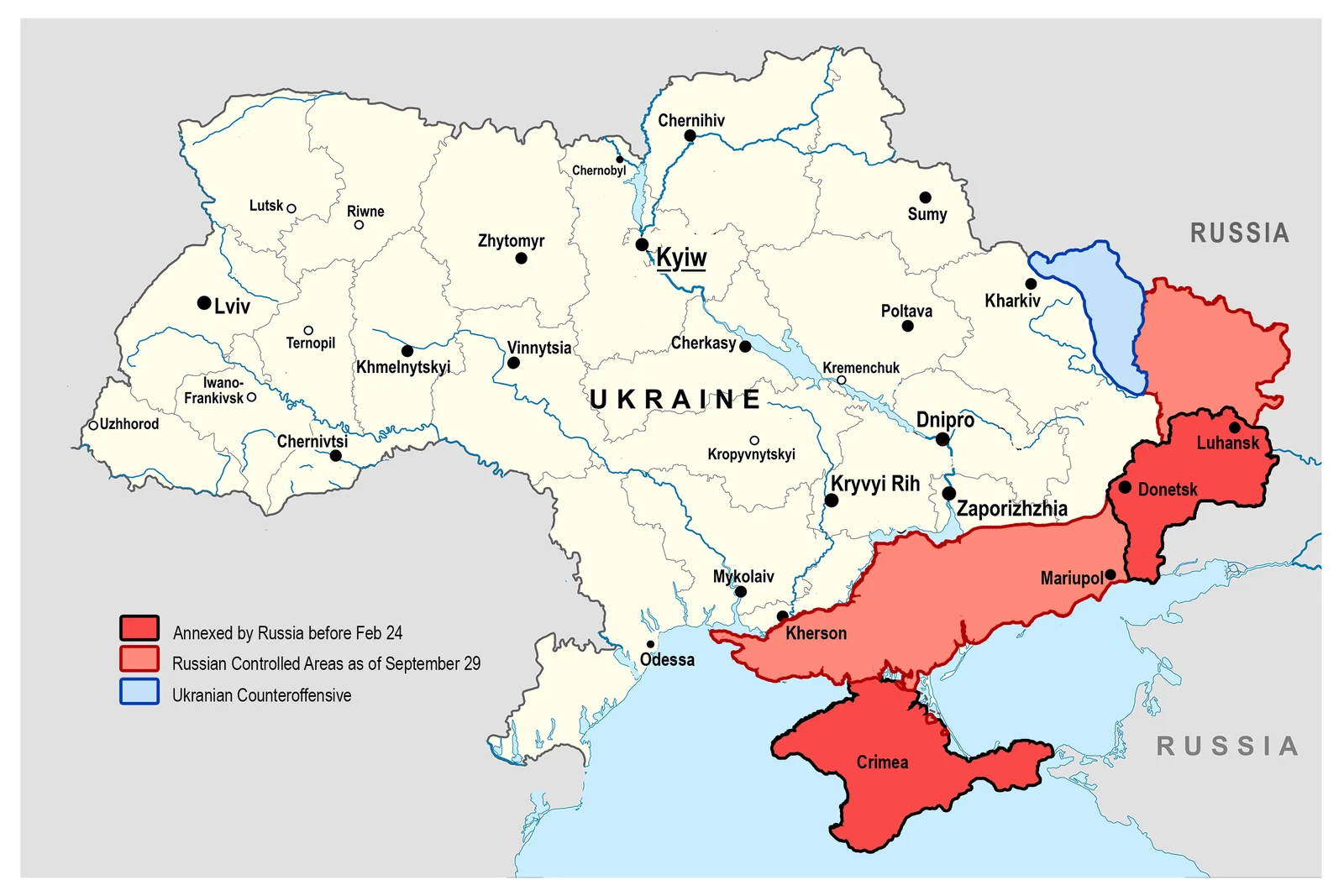 map of Ukraine